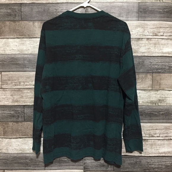 Levi’s Relaxed Fit Long Sleeve Shirt Men’s M Green Crewneck Casual - Picture 4 of 9